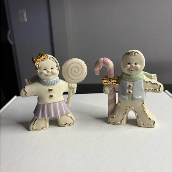 Lenox Gingerbread Boy & Girl Salt & Pepper Shaker Set - Picture 2 of 7